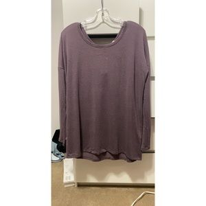 Garage long sleeve sweater with lace up ribbon